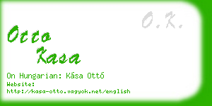 otto kasa business card